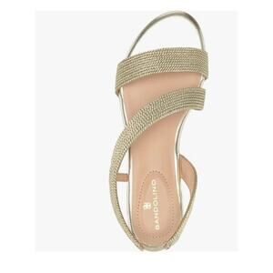 Bandolino Kalinar Gold Strappy Wedge Sandals Size 10M